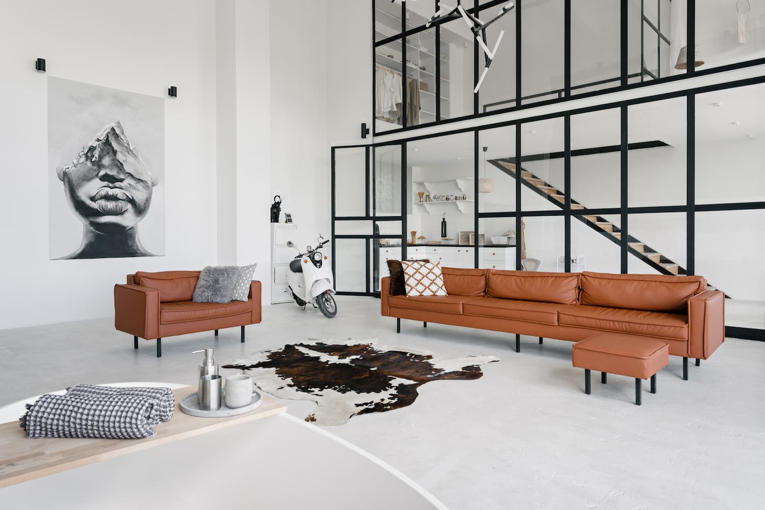 tableau africain noir et blanc
